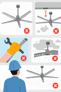 errores comunes al instalar ventiladores hvls